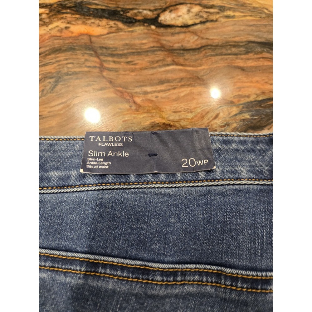NEW Talbots Flawless Slim Ankle Length size 20w Blue Jeans Pants Denim Slimming - Picture 8 of 14